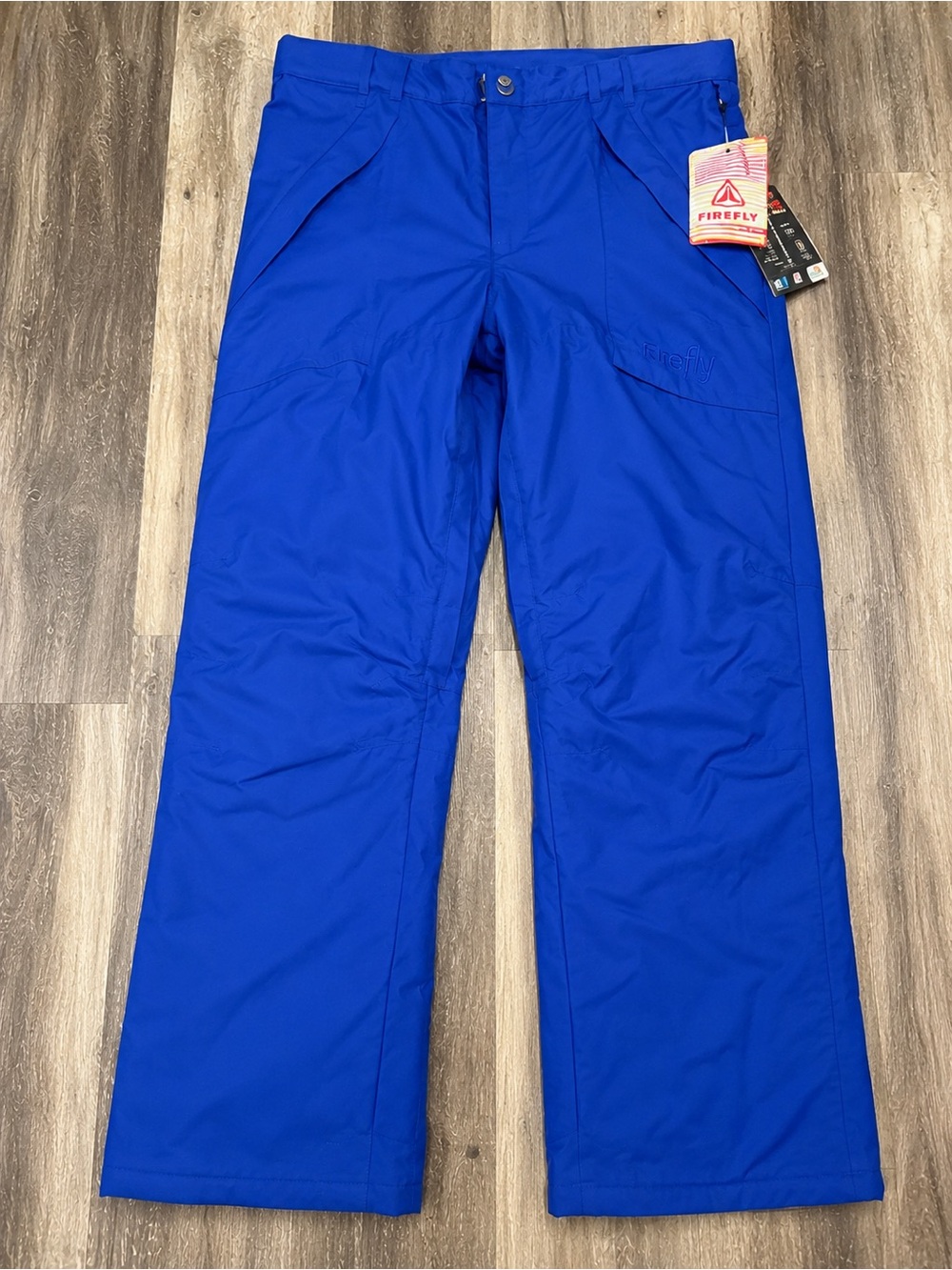 Firefly Men's Royal Blue Cargo Snow Pants Large Waterproof Adjustable Waist NWT